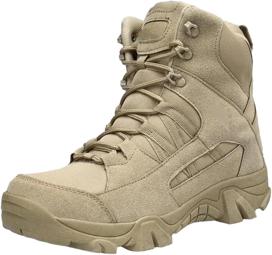 

Мужские дышащие ботинки на шнуровке, пустынные ботинки, для альпинизма, походов, охоты и безопасности Generic, 1705-sand