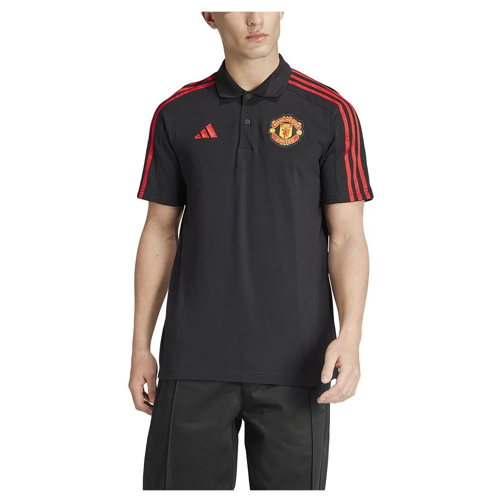 Поло с коротким рукавом adidas Manchester United 24/25 DNA, черный — фото 2