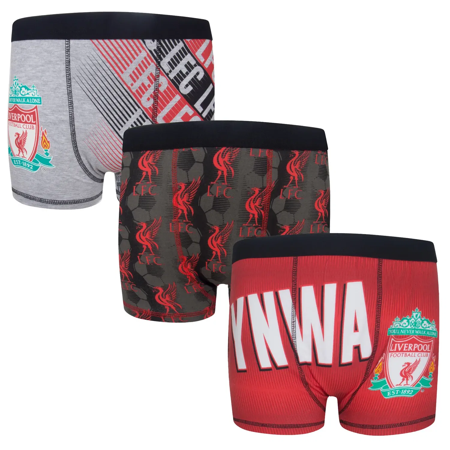 Детские боксеры 3 шт Liverpool FC, красный