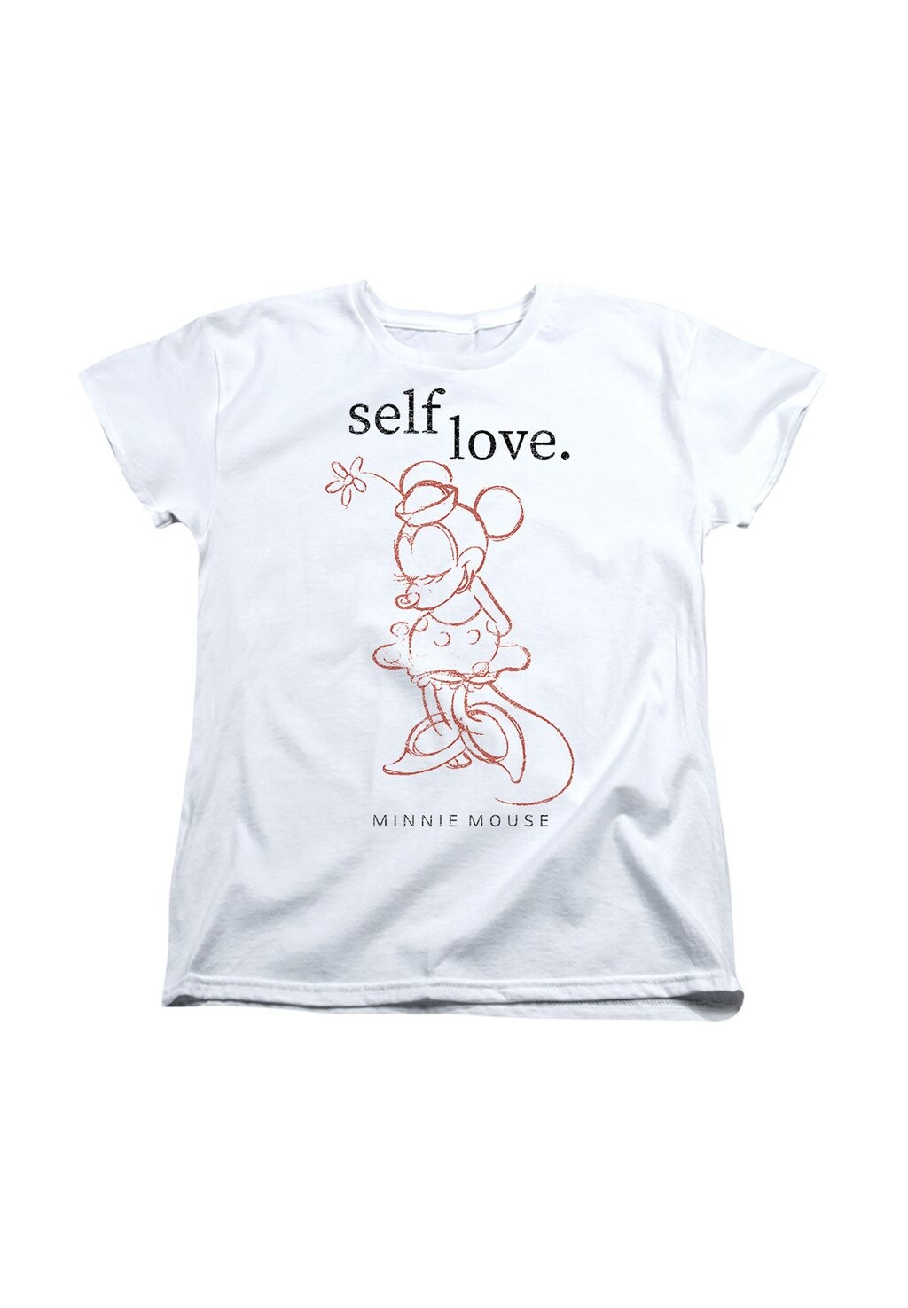 

Футболка с принтом MINNIE MOUSE SELF LOVE VALENTINES DAY Disney, белый