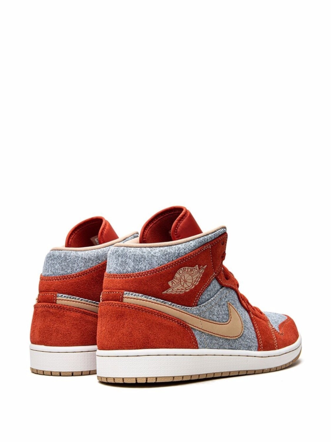 Кроссовки Jordan Air Jordan 1 Mid SE, красный/серый — фото 3
