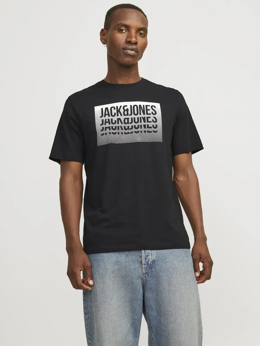 

Футболка Jack & Jones "JJFLINT TEE SS CREW NECK", черный