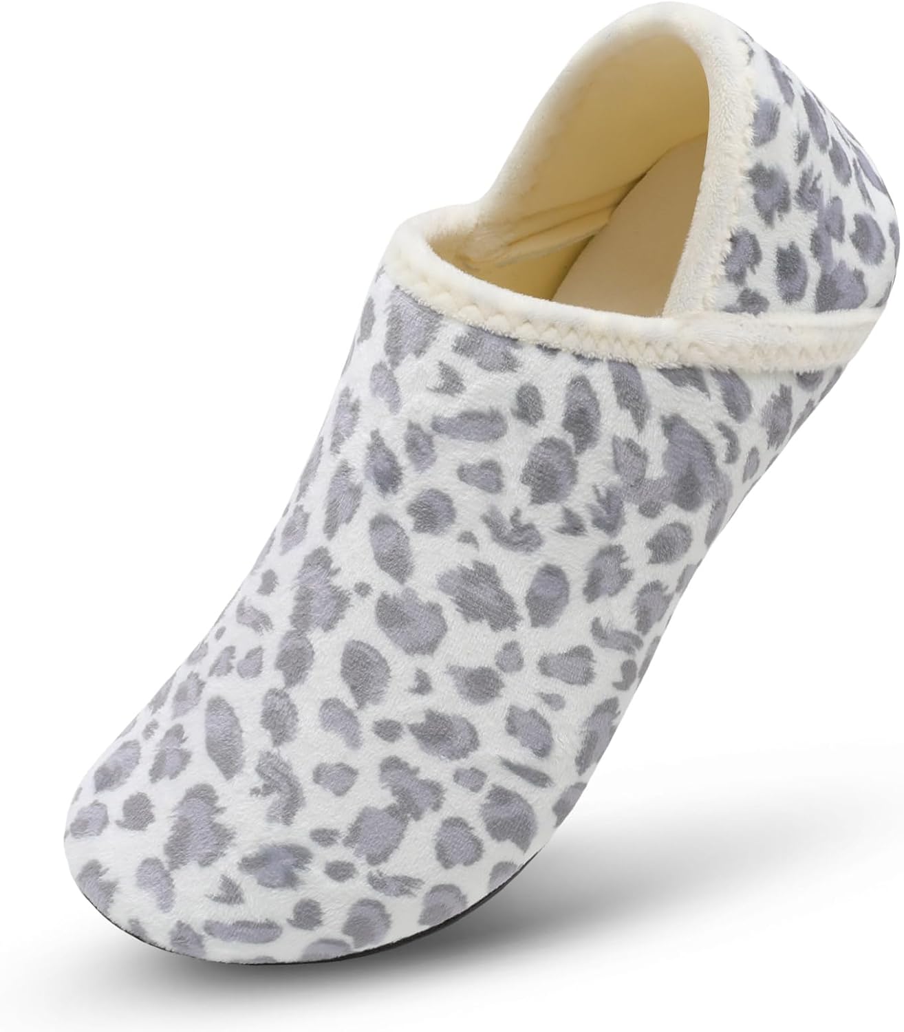 

Домашние тапочки для мужчин и женщин Scurtain, носки-тапочки, унисекс, взрослые, с бархатной подкладкой, легкие домашние тапочки, дорожные тапочки с нескользящей подошвой, теплые тапочки, белый