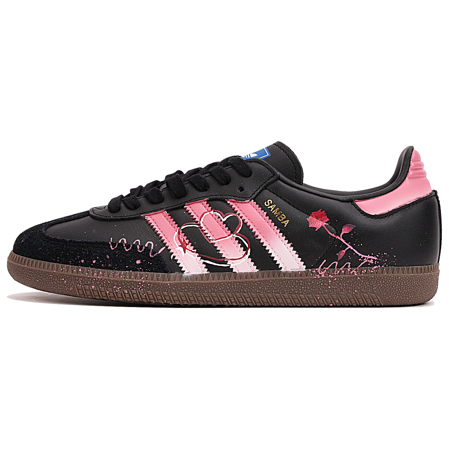 

Кроссовки adidas originals SAMBA OG Skateboarding Shoes Unisex Low-top Black/Pink, черный/розовый