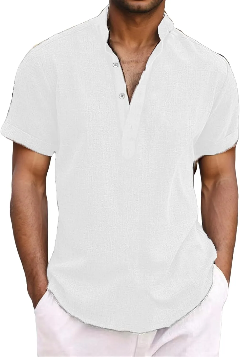 

Мужская футболка Henley с длинным подолом для тренировок CHXLQQX