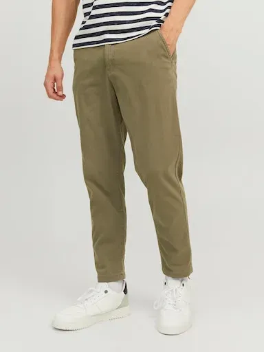 

Брюки-чиносы Jack & Jones "JPSTACE JJHARLOW CHINO NOOS", оливковый