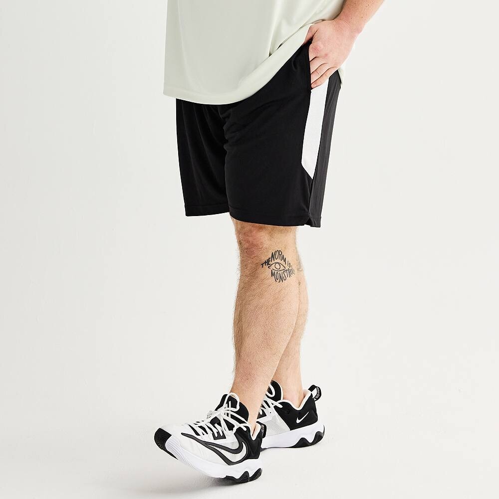 

Шорты Big & Tall Tek Gear Dry Tek 9 дюймов, цвет Black White
