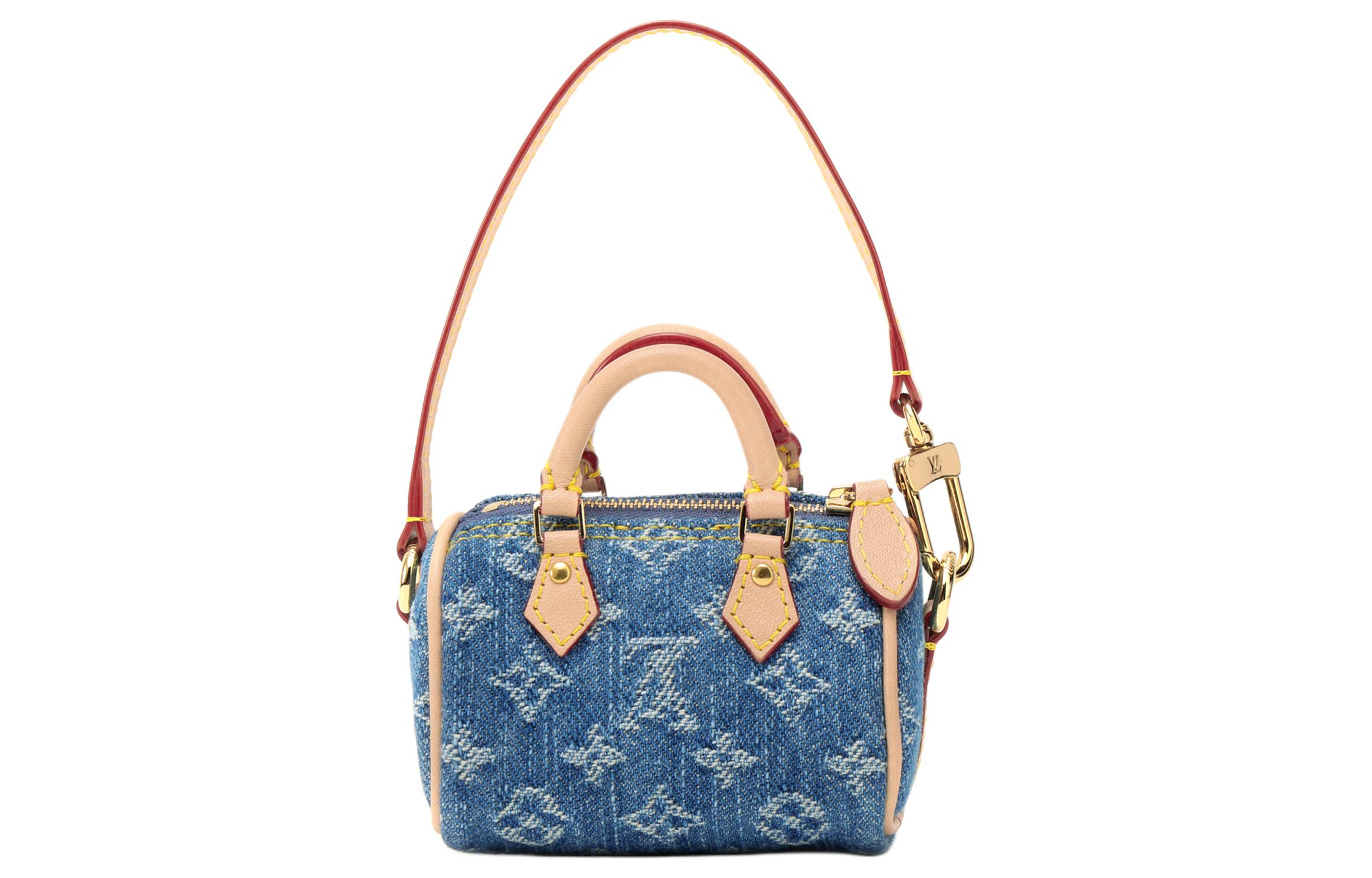 

LOUIS VUITTON Сумка-ведро Speedy Denim, женская, через плечо, мини, светло-розовая и голубая