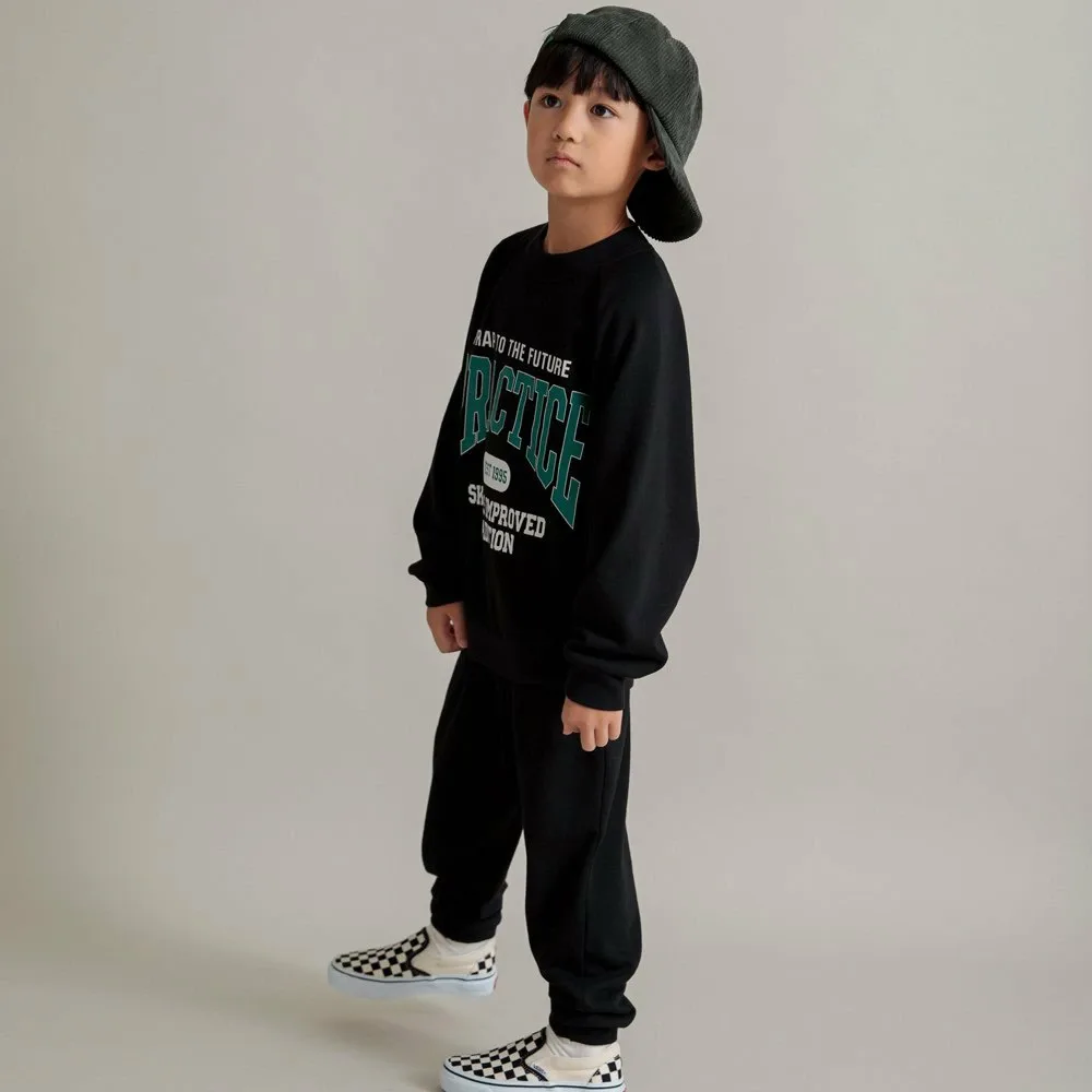 Толстовка с логотипом + комплект длинных брюк Branshes, black — фото 4
