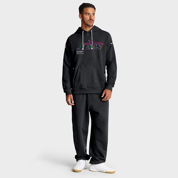 Мужская черная толстовка new york jets 2025 nfl crucial catch sideline standard issue dri-fit Nike — фото 4