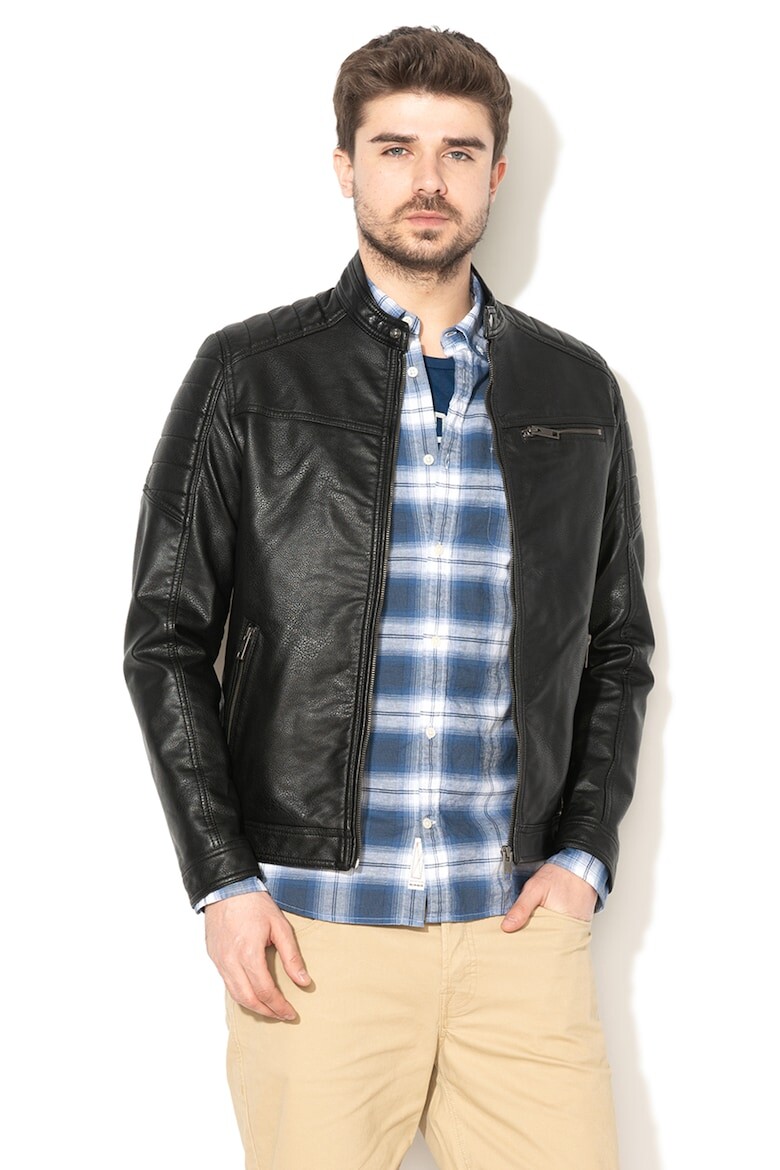 

Куртка Rocky из экокожи Jack & Jones, черный