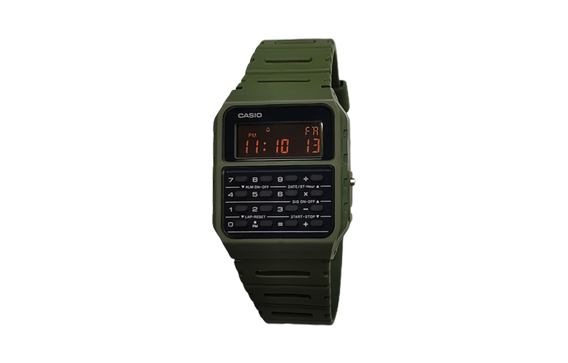 

CASIO Мужские часы Retrofit Series с кварцевым механизмом и ремешком из смолы, черный циферблат