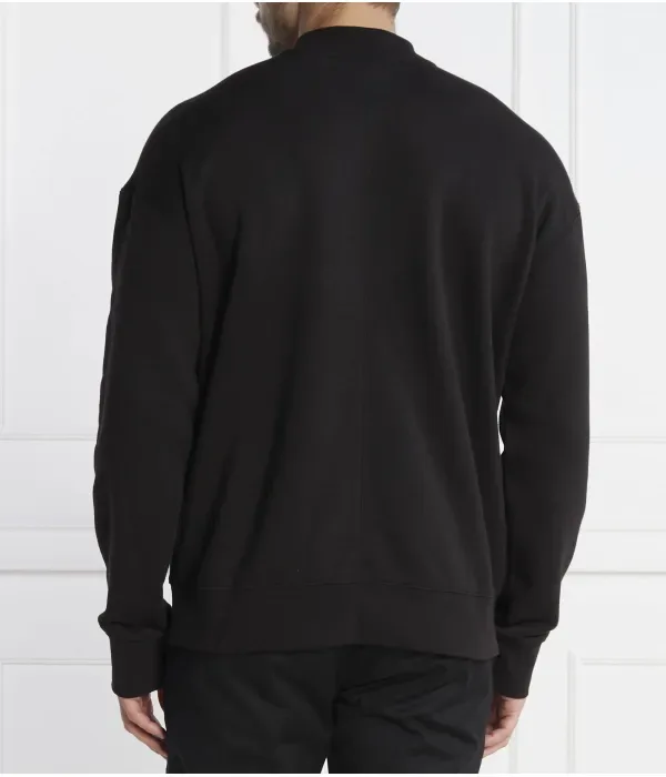 Праздничная толстовка с логотипом regular fit Calvin Klein, черный — фото 4