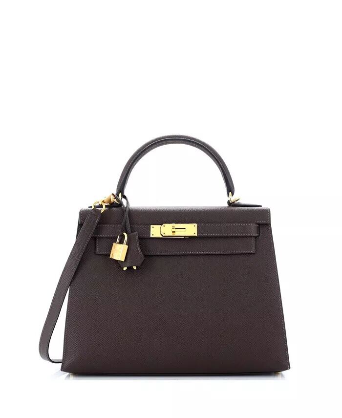 

Сумка Kelly 28 коричневая Epsom с золотой фурнитурой Pre-Owned HERMÉS, коричневый