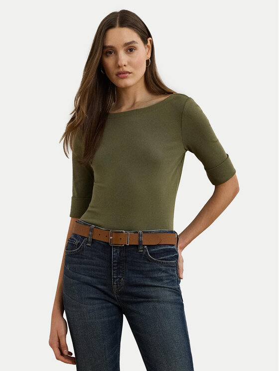 

Облегающая блузка 200654963189 Lauren Ralph Lauren, зеленый