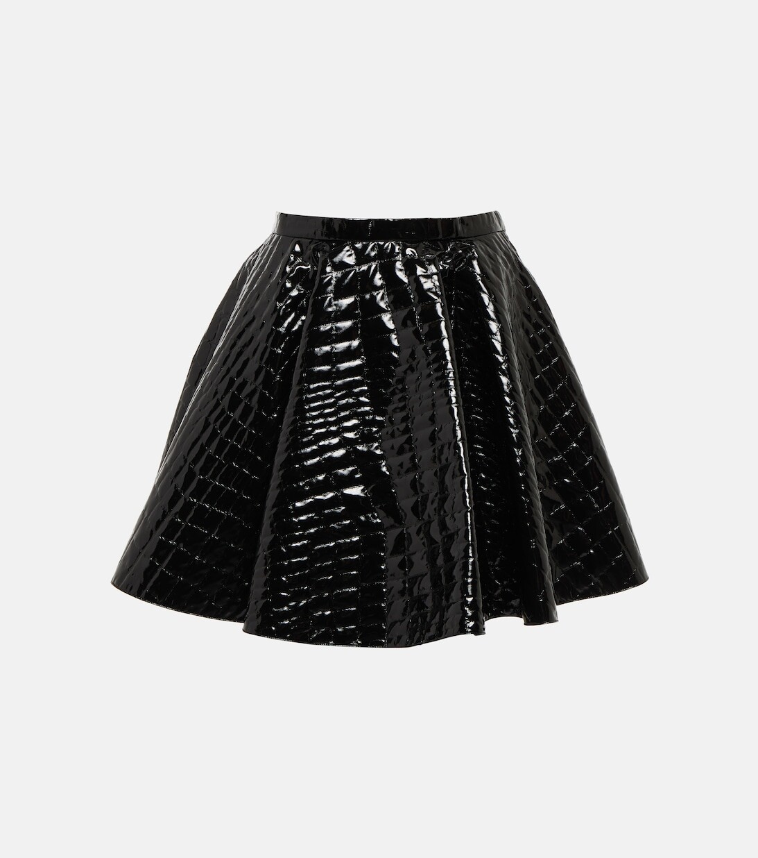 

Плиссированная мини-юбка с эффектом крокодиловой кожи ALAÏA, черный