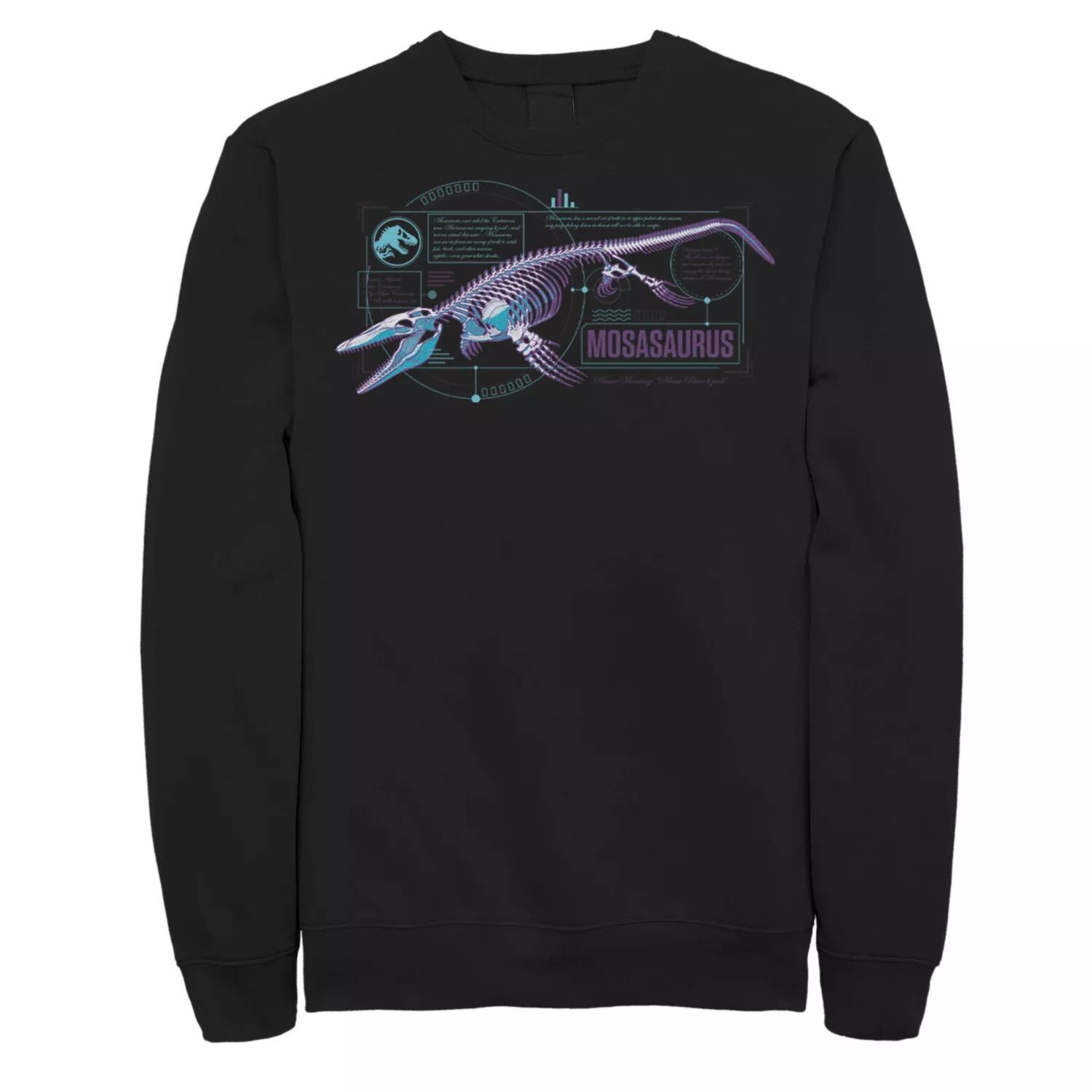 

Мужская толстовка Mosasaurus Skeleton X Ray Jurassic World, черный