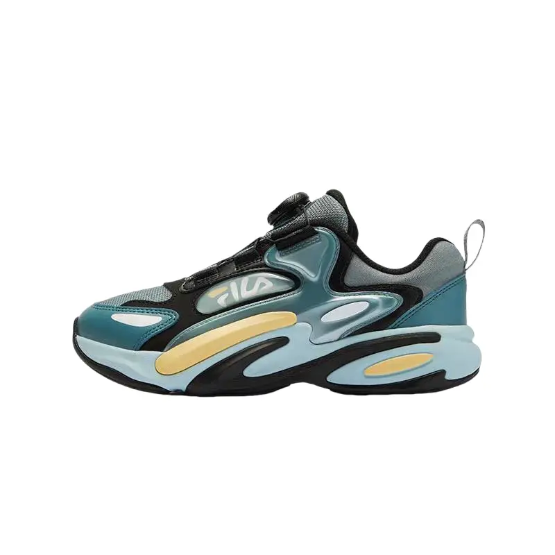 

Fila Whale нескользящие устойчивые к истиранию низкие детские кроссовки Green для подростков FILA KIDS, Hurricane синий/North Atlantic зеленый