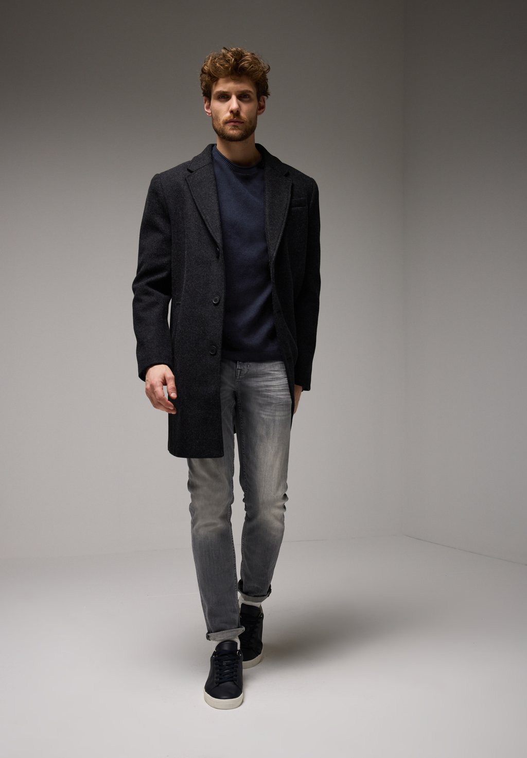 

Джемпер FEINER STRUKTUR Street One MEN, темно-синий