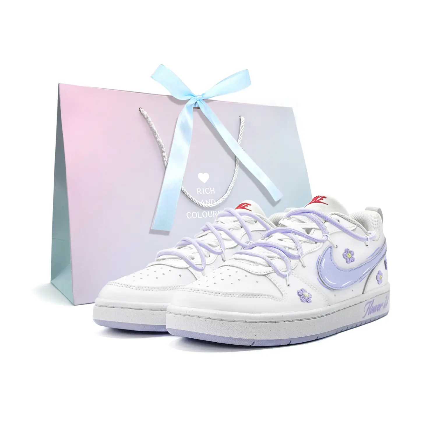 

Кроссовки для скейтбординга Court Borough Light Flower Rhythm LD Low Top для детей и подростков Nike, фиолетовый