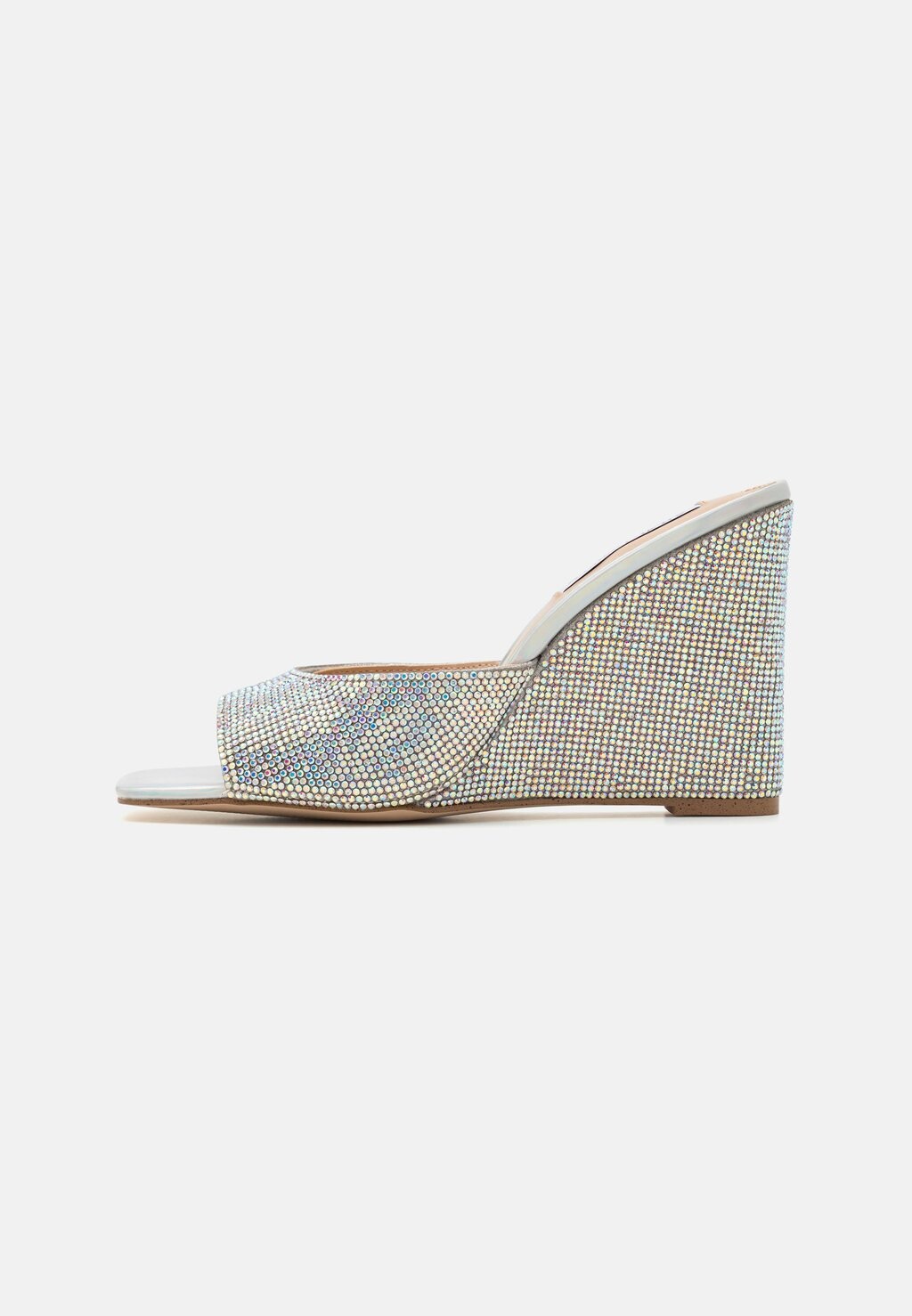 

Высокие туфли-мюли EVOKE-R Steve Madden, цвет silver iridescent