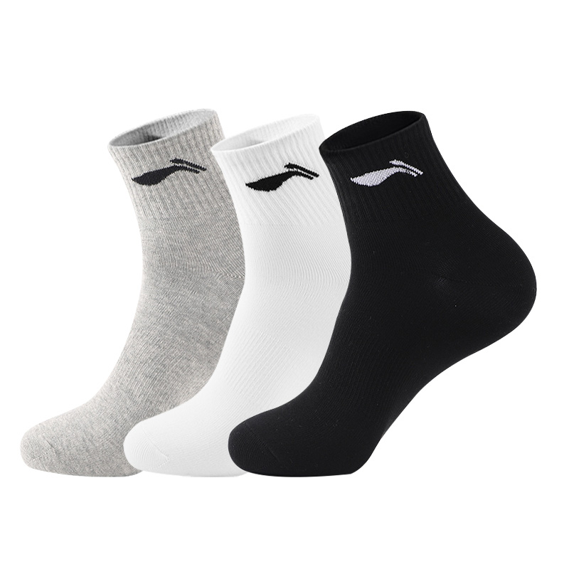 

Низкие носки унисекс 3 пары белый LINING, черный/белый/серый(3 Pack)