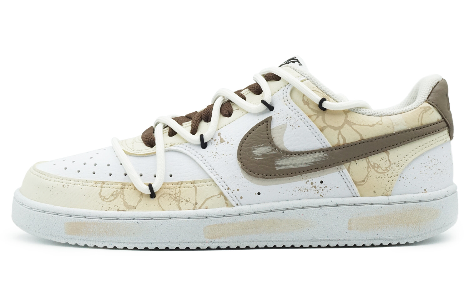 

Кроссовки Nike Court Vision 1 Skateboarding Shoes Men Low-top Yellow/white/brown, светло-желтый