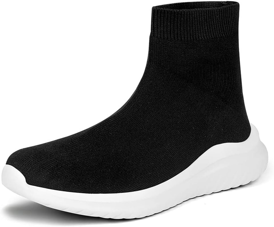 

Женские и мужские кроссовки LLTMALL с носком-тапком, легкие сетчатые теннисные беговые кроссовки, белый/черный