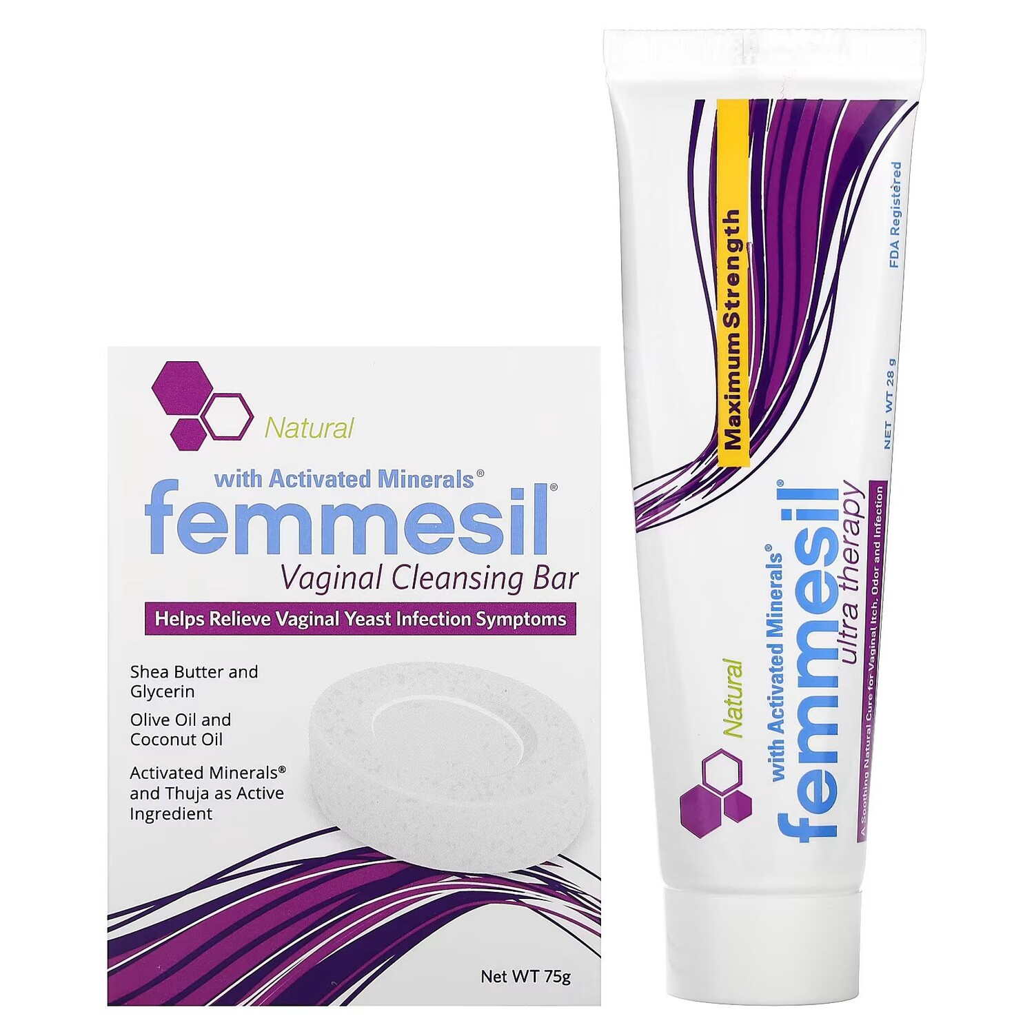 

Очищающее мыло для влагалища и мазь Ultra Therapy, набор из 2 предметов Femmesil