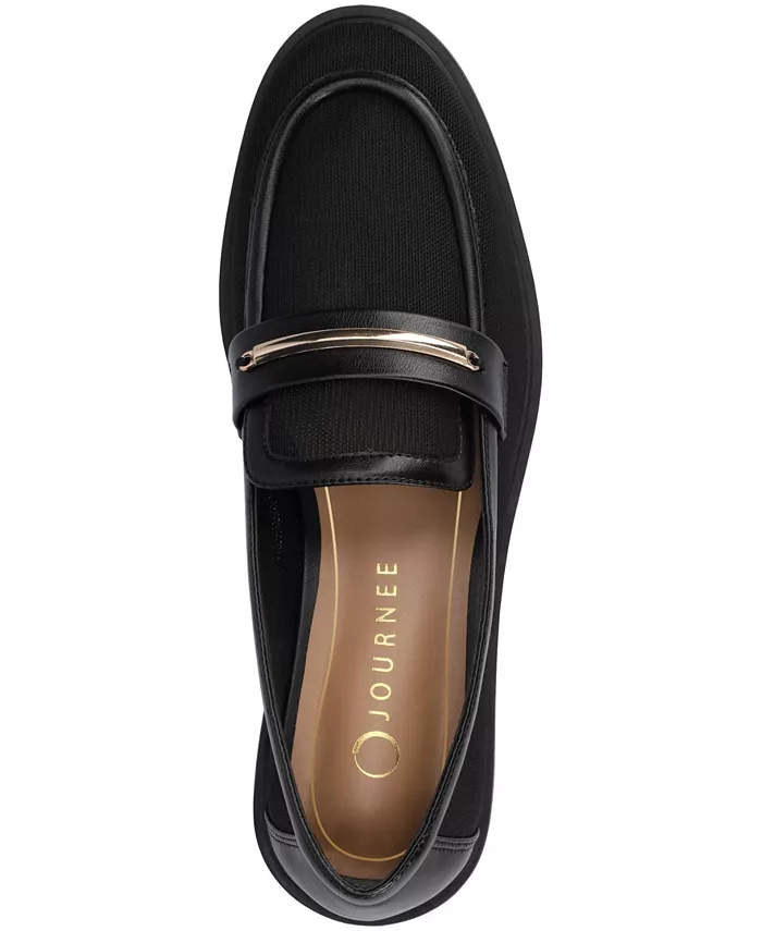 Женские лоферы Rainey Slip On с аккуратным кроем Journee Collection, черный — фото 4