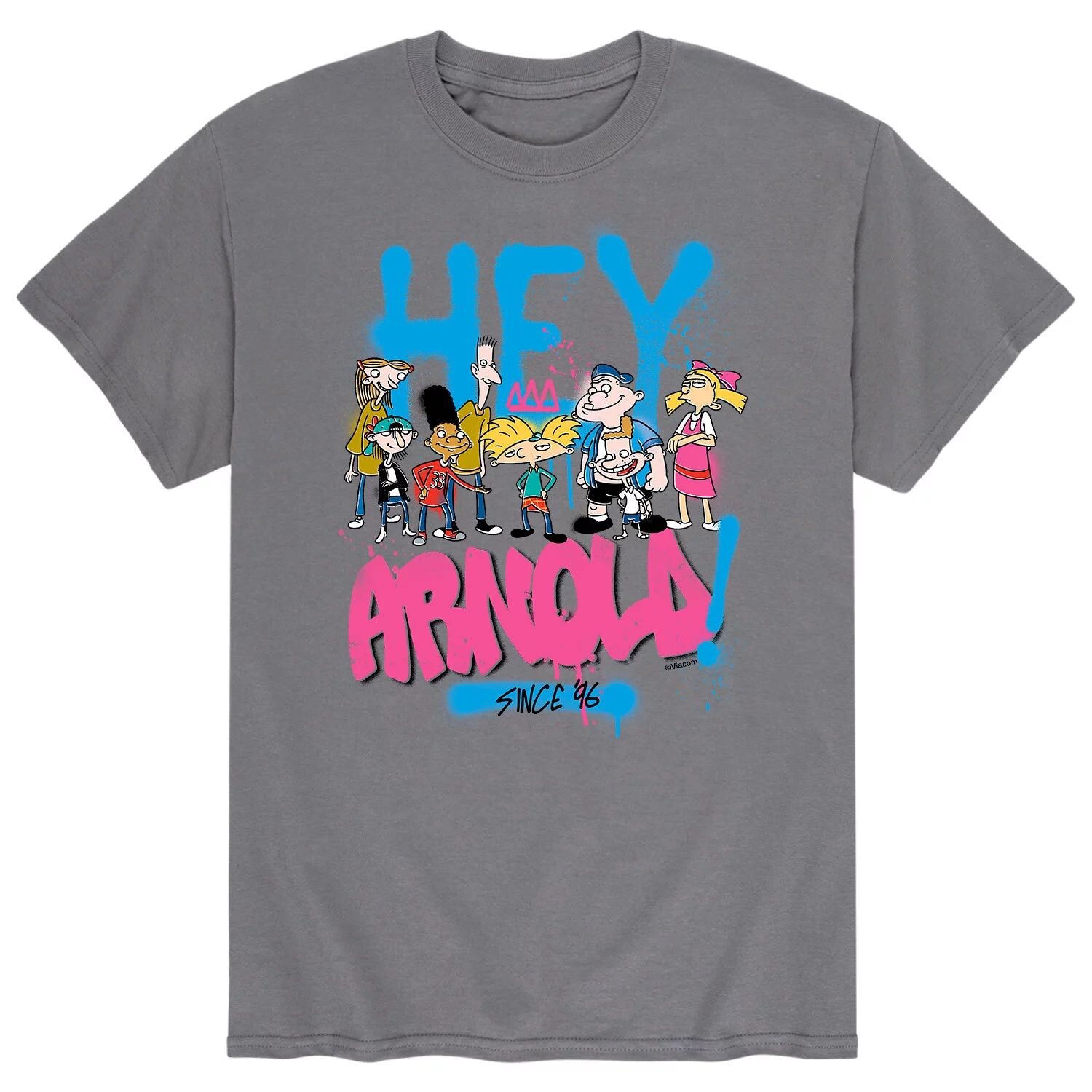 

Мужской «Эй, Арнольд!» Розовая футболка Hey Arnold с аэрозольной краской Licensed Character, Розовый, Мужской «Эй, Арнольд!» Розовая футболка Hey Arnold с аэрозольной краской Licensed Character