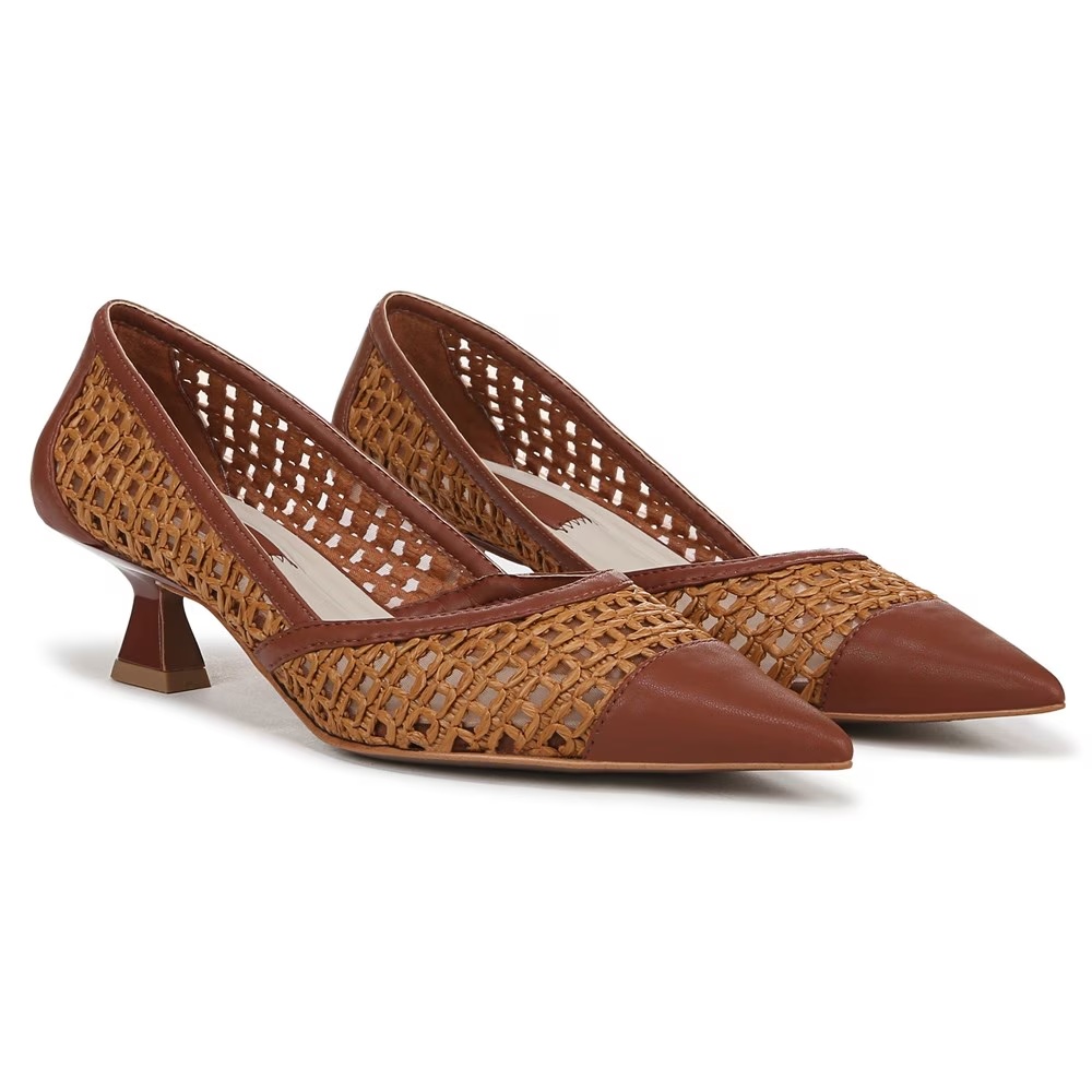 Туфли на каблуке Darcy Franco Sarto, wicker brown faux raffia