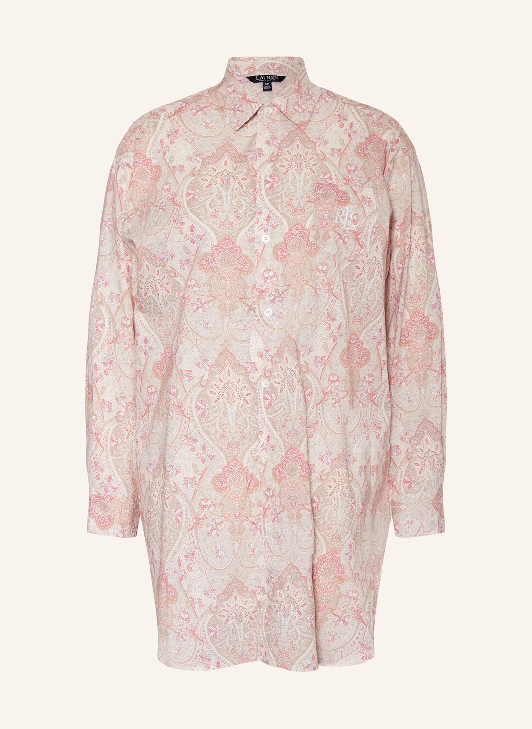 

Ночная рубашка LAUREN RALPH LAUREN, кремовый/коричневый/светло-красный