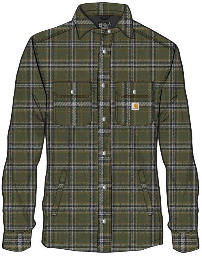 

Рубашка Carhartt Flannel Sherpa Lined Shirt, зеленый