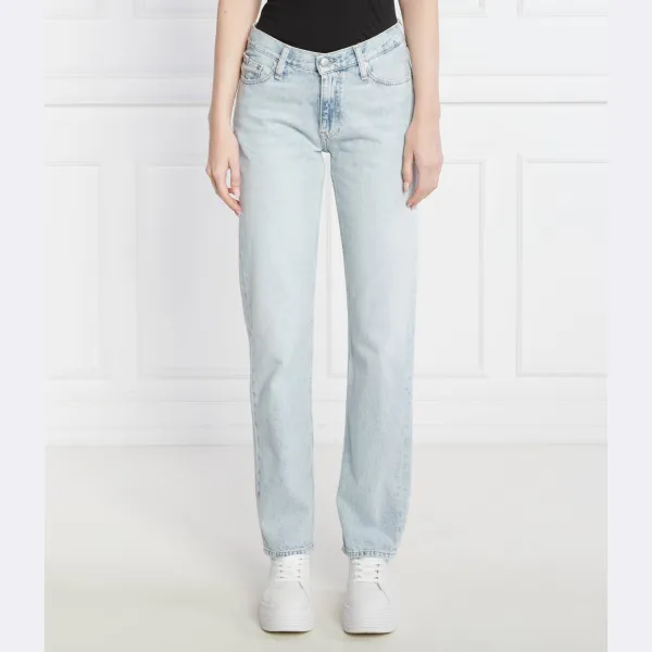 

Джинсы прямого кроя невысокий Calvin Klein, синий