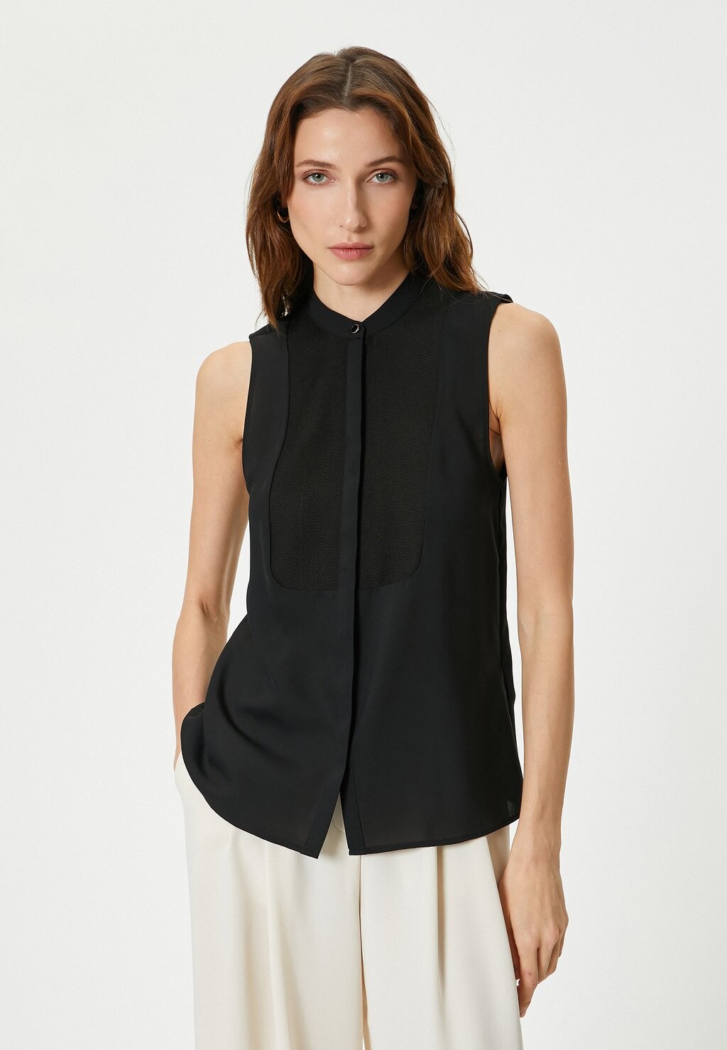 

Топ SLEEVELESS MANDARIN COLLAR Koton, черный