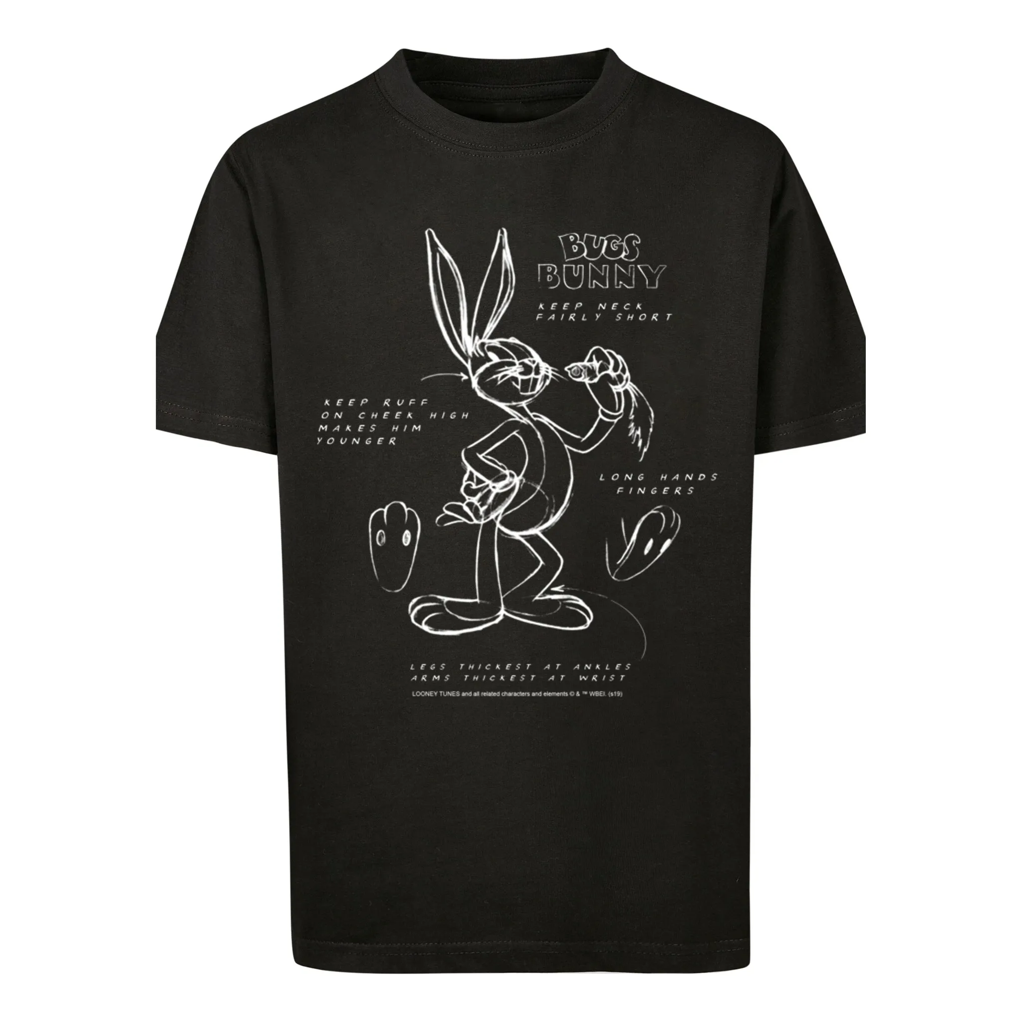 

Футболка F4NT4STIC «Инструкции по рисованию Багза Банни из Looney Tunes», принт, черный