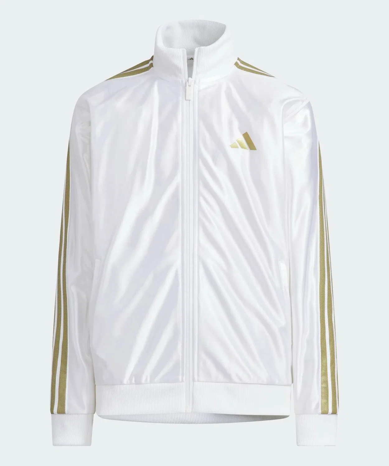 Куртка для разминки Adidas Stadium Gold свободного кроя, детская, белая