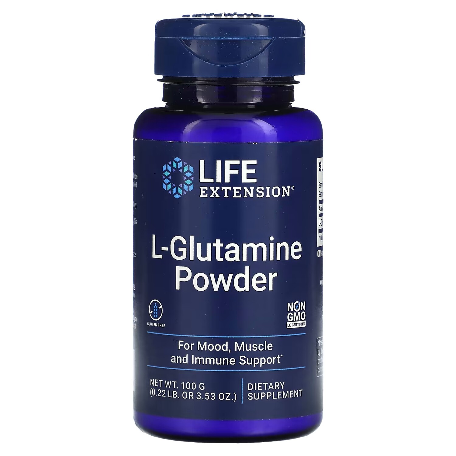 

Life Extension Порошок L-глутамина 3,53 унции (100 г)