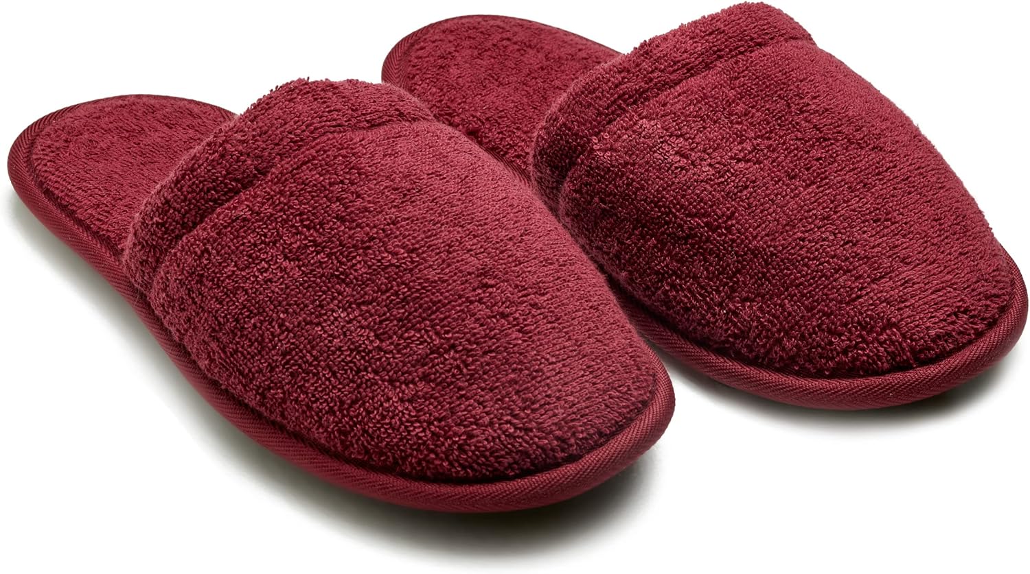 

Мужские хлопковые тапочки Arus из турецкого махрового материала для спа и ванной, бордовый