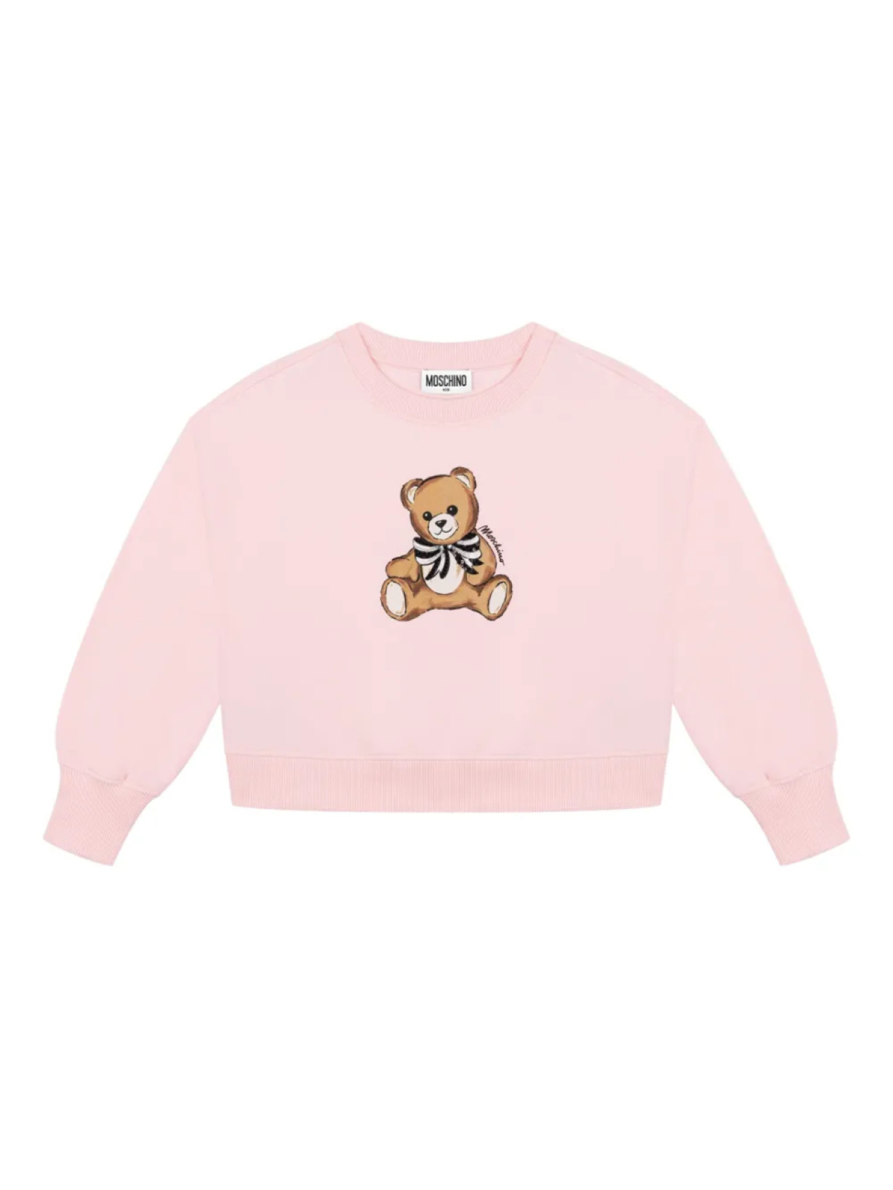 

Толстовка с принтом плюшевого мишки Moschino Kids, розовый