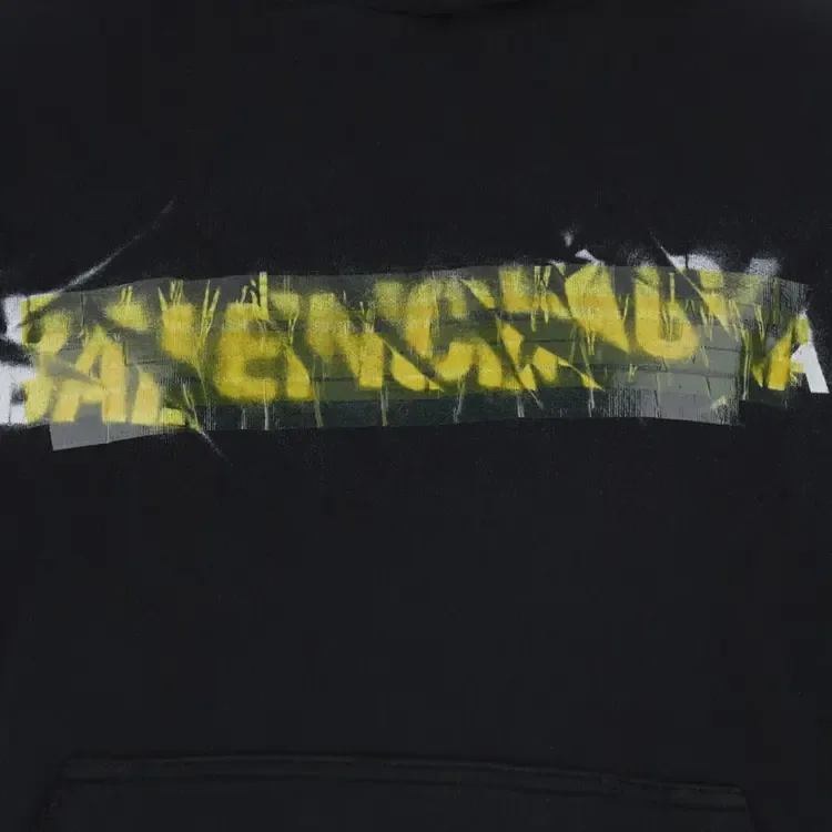 Худи Balenciaga Medium Fit, черный — фото 3