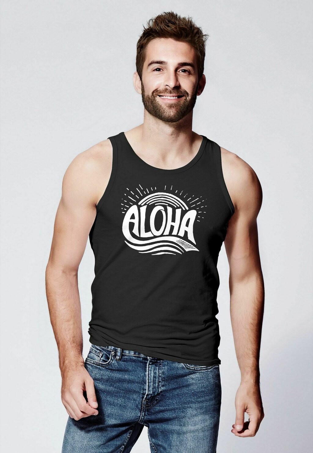 

Топ TANK ALOHA WELLEN SURFING SOMMER MUSKEL MUSCLE S Neverless, черный