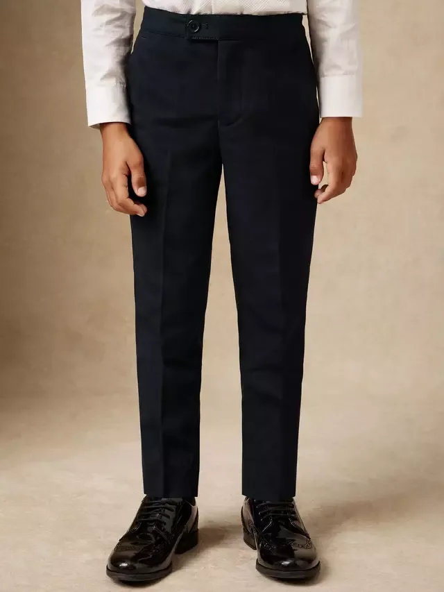 Детские брюки Knightsbridge из шерстяной смеси, темно-синие Reiss