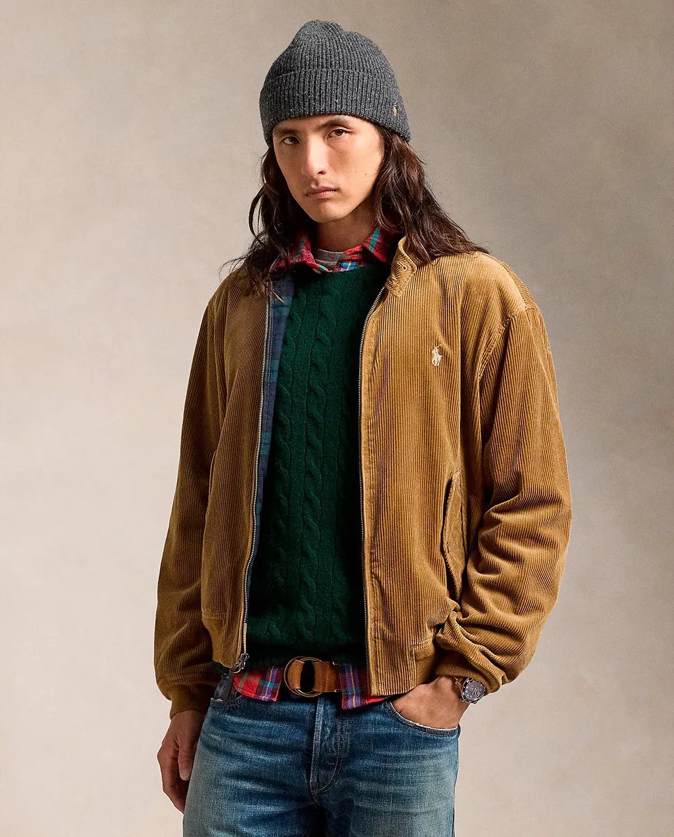 

Мужская вельветовая куртка на молнии Polo Ralph Lauren, коричневый