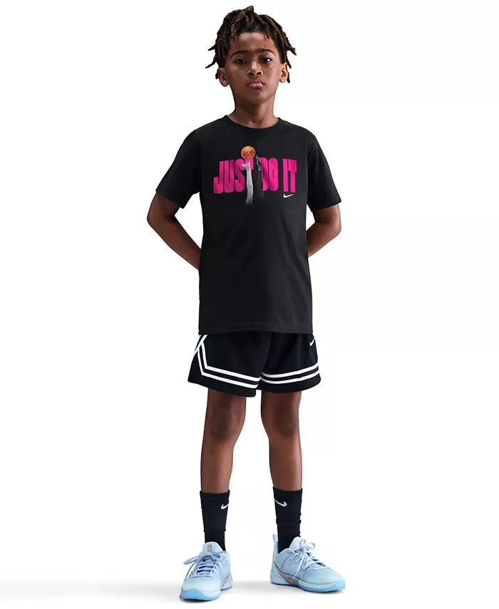 

Просто сделай это: футболка для старших детей Basketball Nike, черный