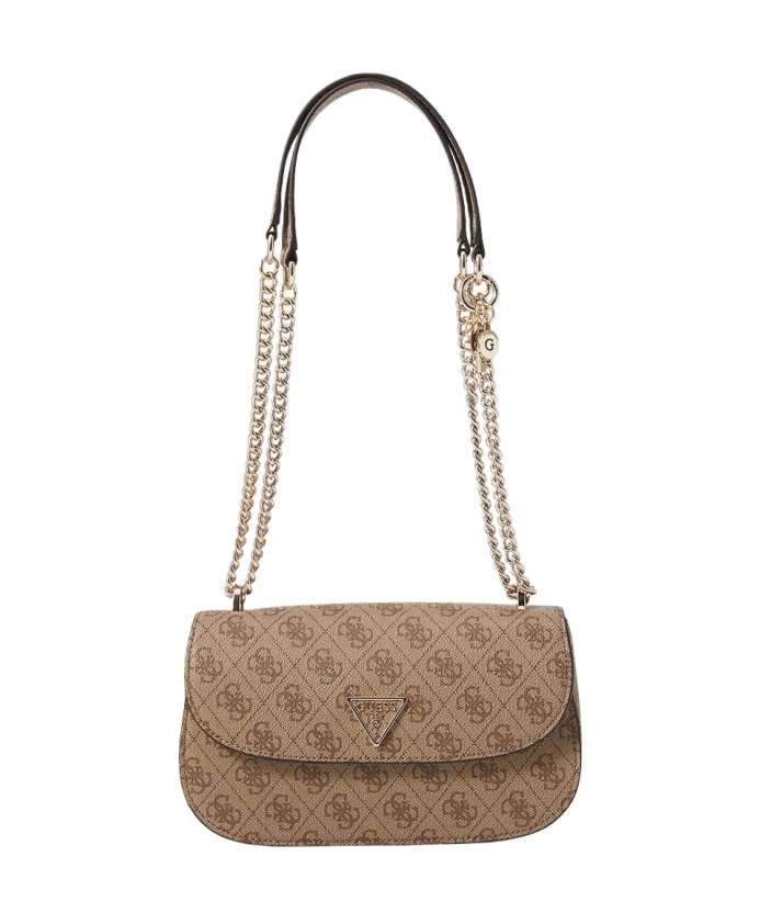 

Сумка через плечо из эко-кожи с клапаном Erica Guess, бежевый