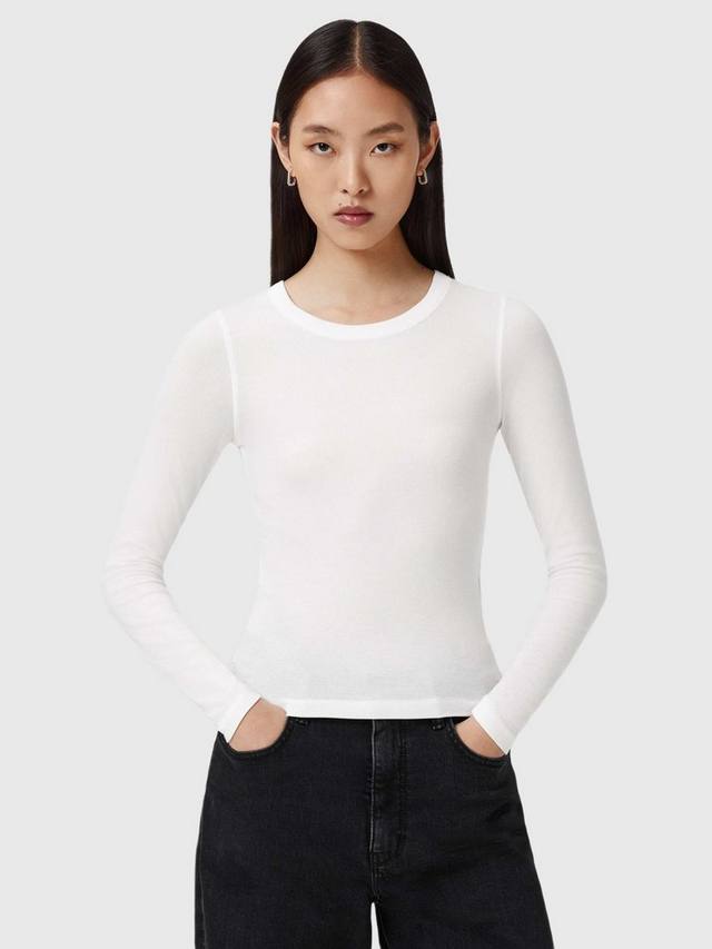 

Топ с длинными рукавами Rina AllSaints, Optic White