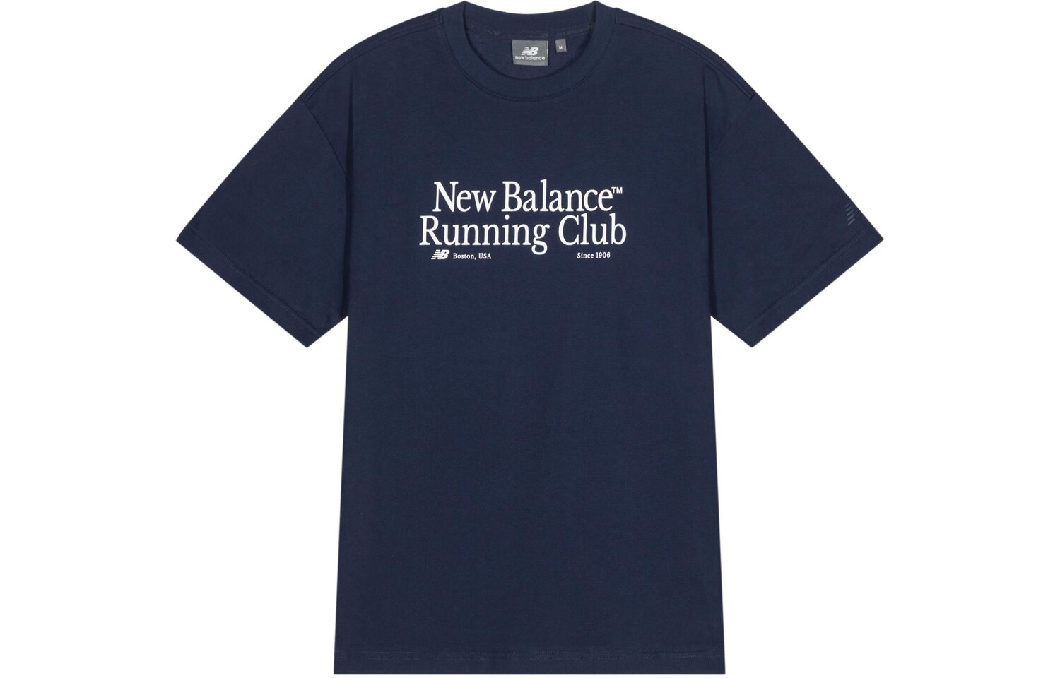 

Футболка Running Club унисекс темно-синяя New Balance, синий