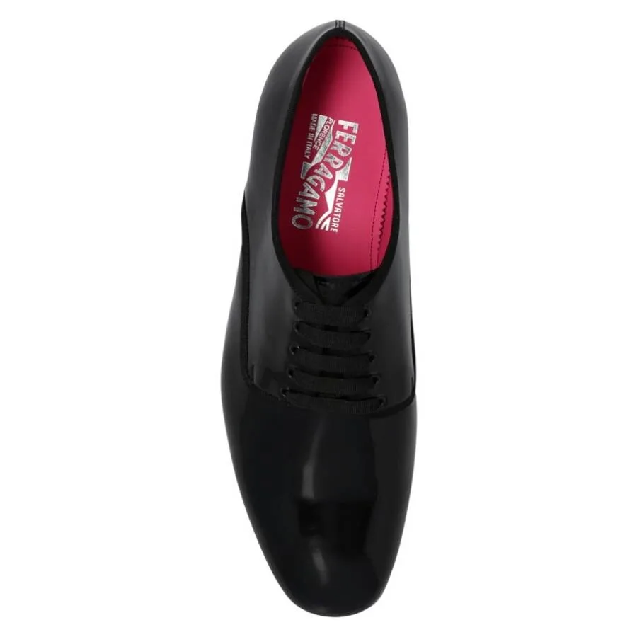 Туфли-дерби Ferragamo Magic Charlotte из лакированной кожи, черный — фото 3